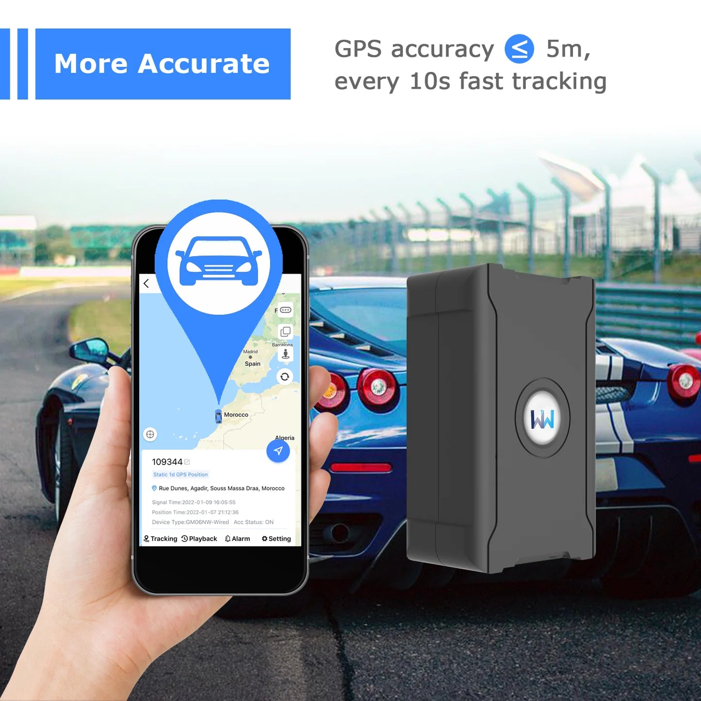 S204G - Wireless, Rechargeable, Long Standby Time, 4G Mini Magnetic GPS Tracker for Vehicles, Assets & People tracking